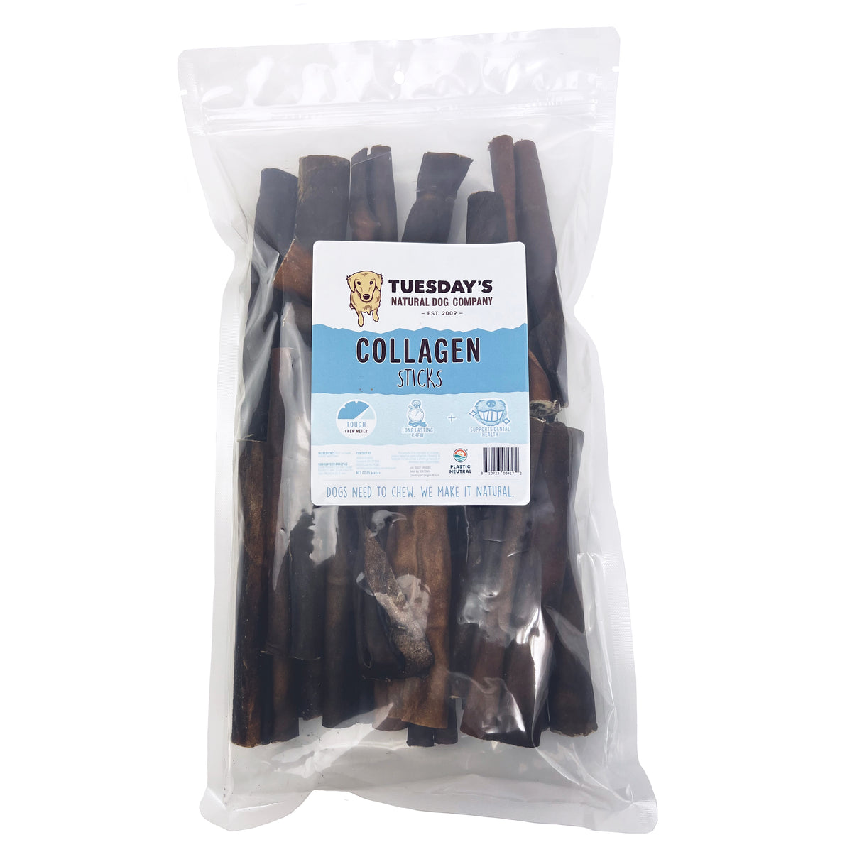 6" Collagen Sticks (Bulk) Tuesday's Natural Dog Company