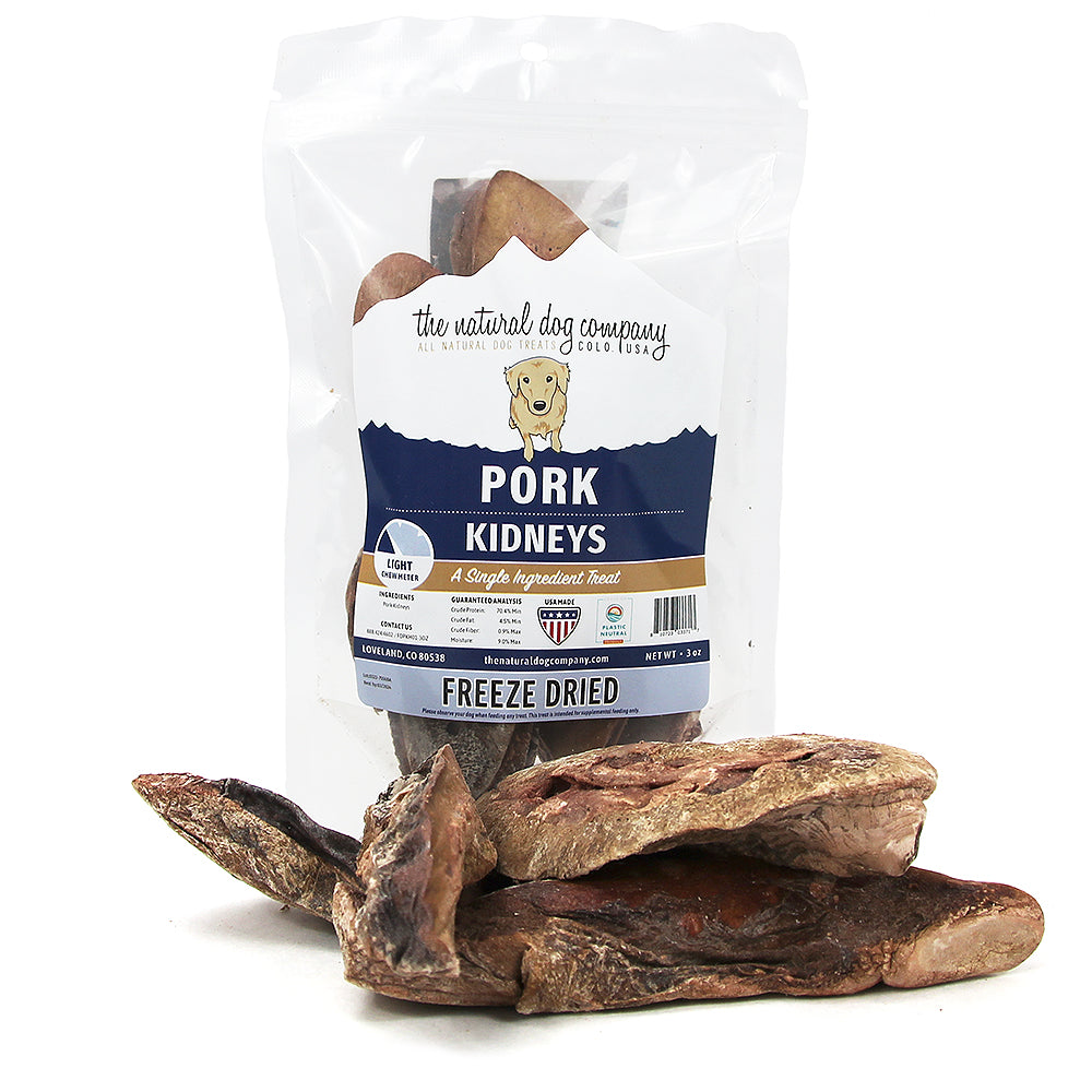 Freeze Dried Pork Kidneys 3 oz Tuesday's Natural Dog Company