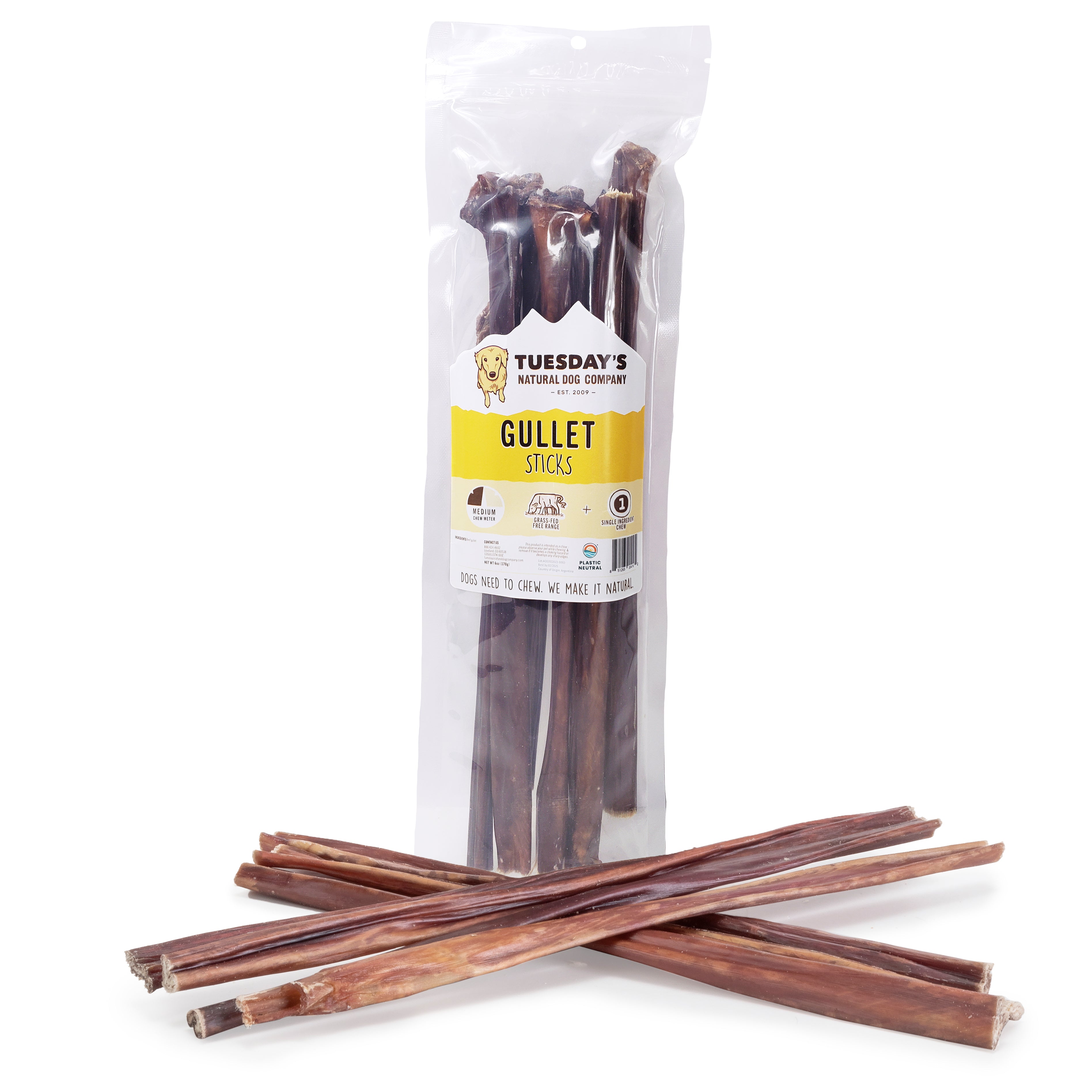 Mighty Paw Bully Sticks Mighty Paw Beef Gullet Sticks For Dogs