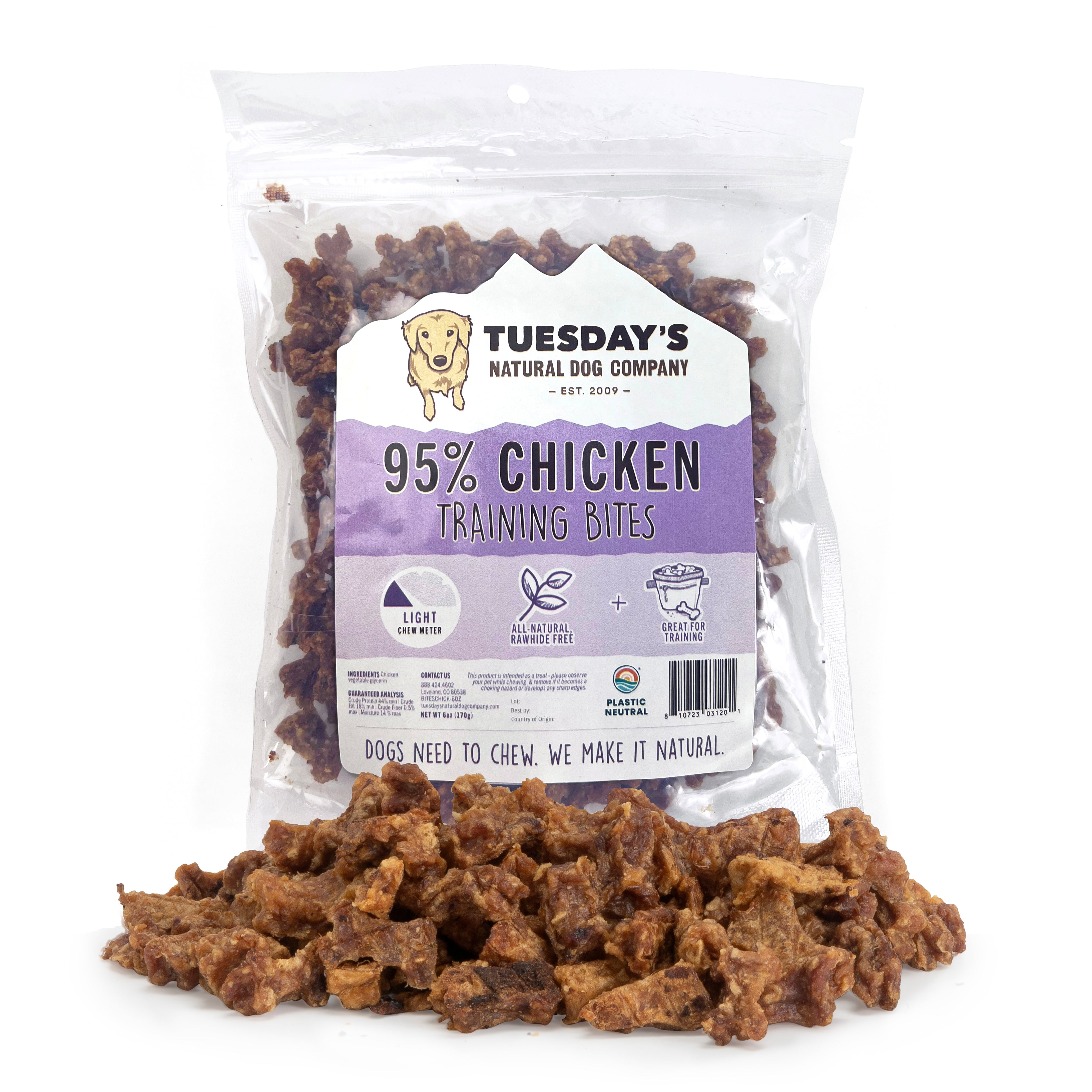 Fantastic Dog Chews 95% Venison Bites Dog Treats, 6-oz Bag