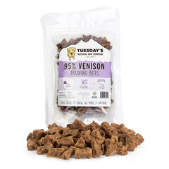 Fantastic Dog Chews 95% Venison Bites Dog Treats, 6-oz Bag